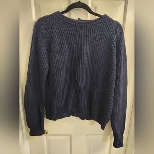 Brandy Melville Crew Neck Sweater Navy ONE SIZE